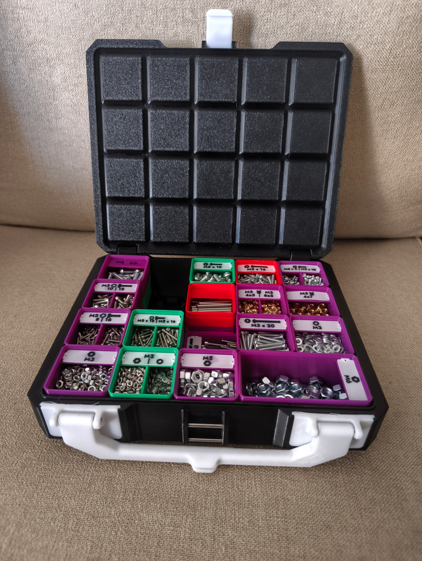 📷 Gridfinity bins printed and sorted in the box